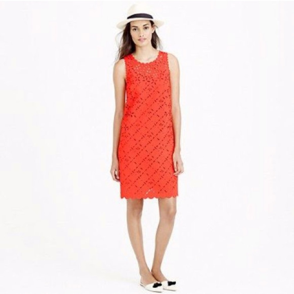 J crew tall laser cut dress